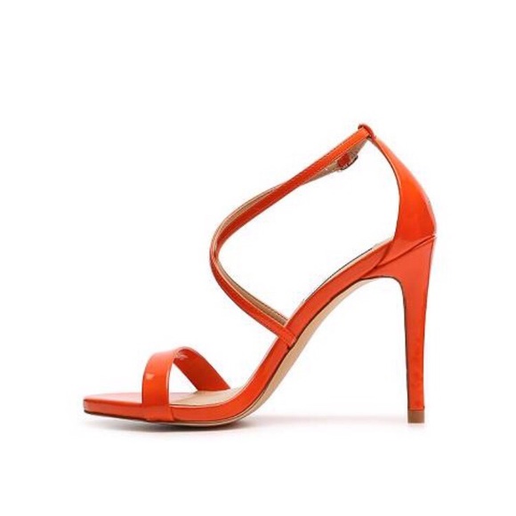 Steve Madden Neon Orange Patent Heels - Picture 2 of 3